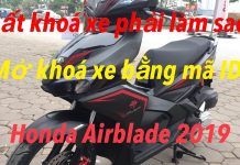 Honda Airblade 2019 ( Hướng dẫn mở khóa bằng mã ID khi mất chìa khóa )